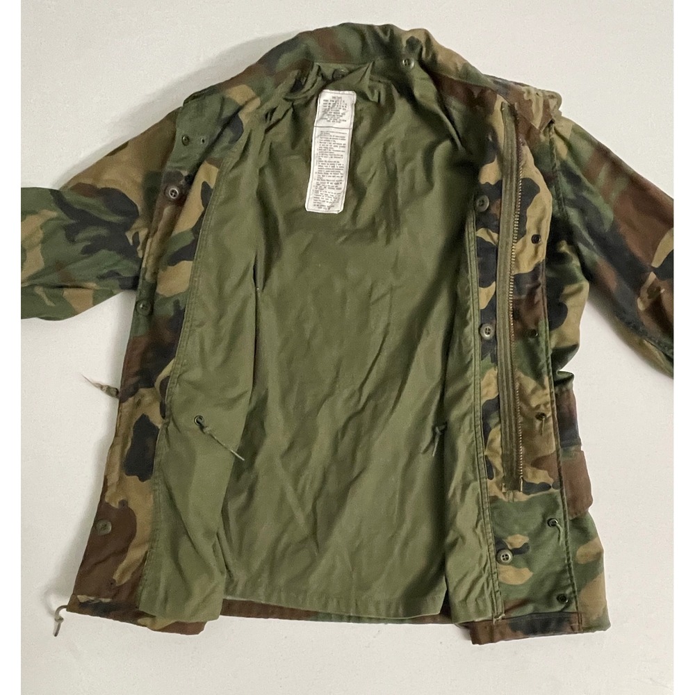 Vintage US Military M65 Jacket Woodland Camo Small Short 1983 So-Sew Styles - Picture 7 of 10